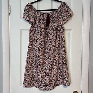 3/$30 || Off-Shoulder Floral Print Dress - Size L